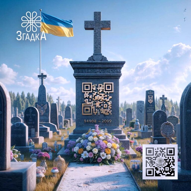 QR-код для кладовища з відео з «Згадка» — сучасний спосіб зберегти найважливіші моменти життя рідних.
