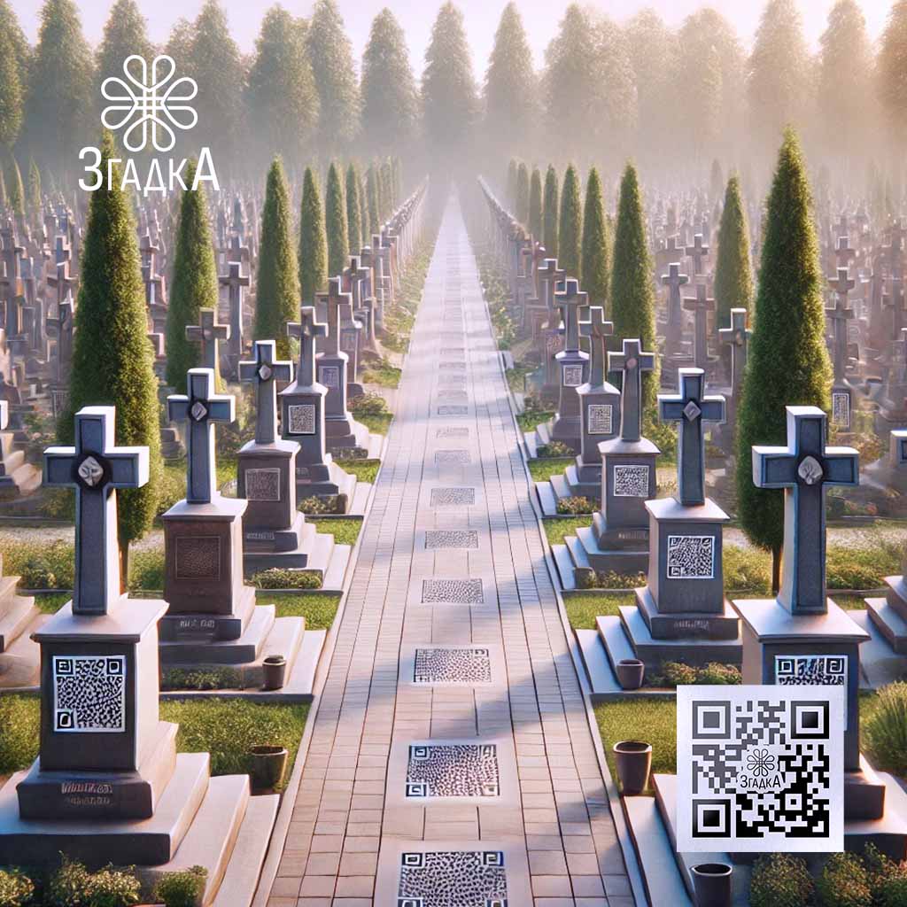 QR код на надгробку від «Згадка» — інноваційне вшанування пам'яті через цифрові технології.