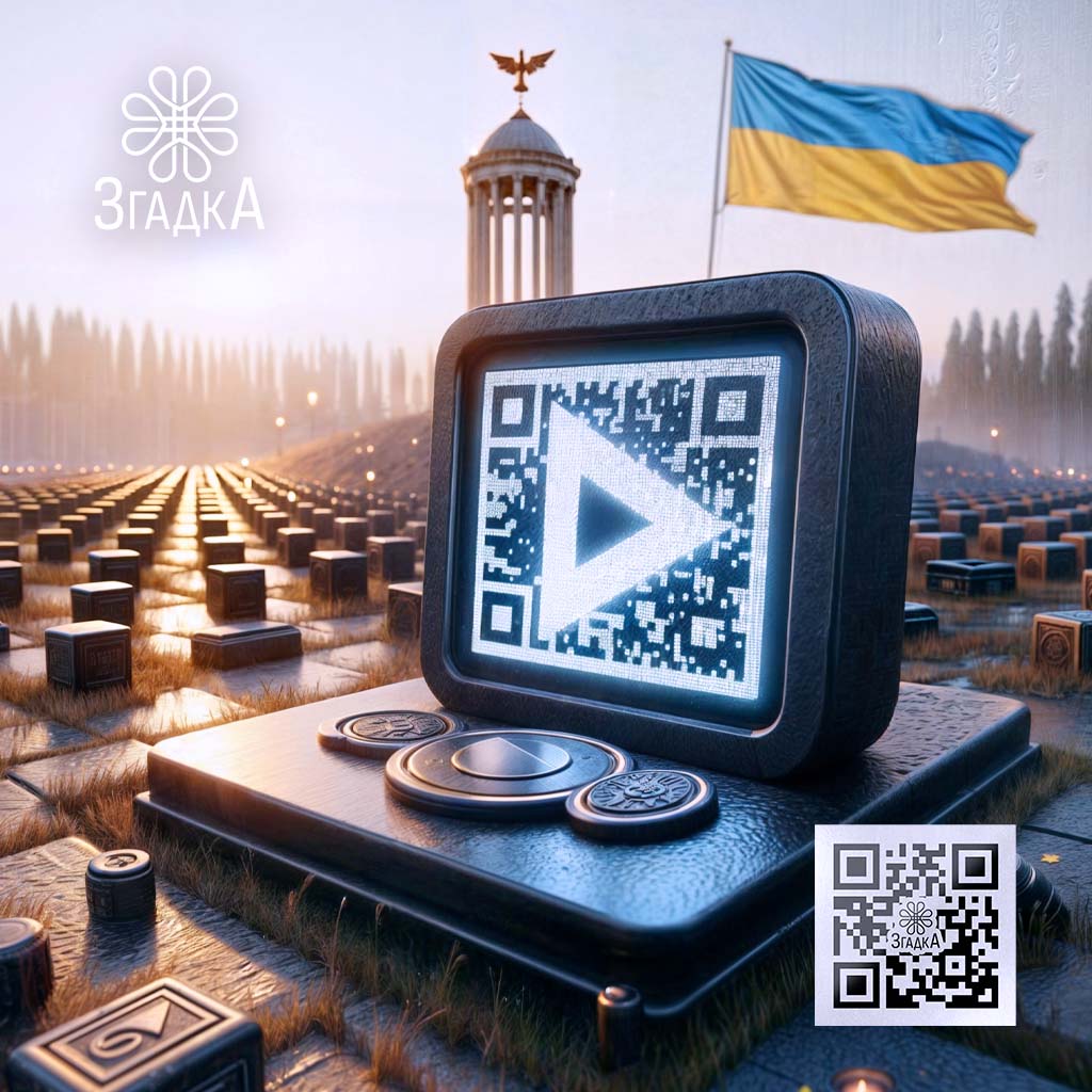 Цифрові меморіали для героїв України — новий спосіб вшанування пам'яті через відео, доступне за QR-кодом.