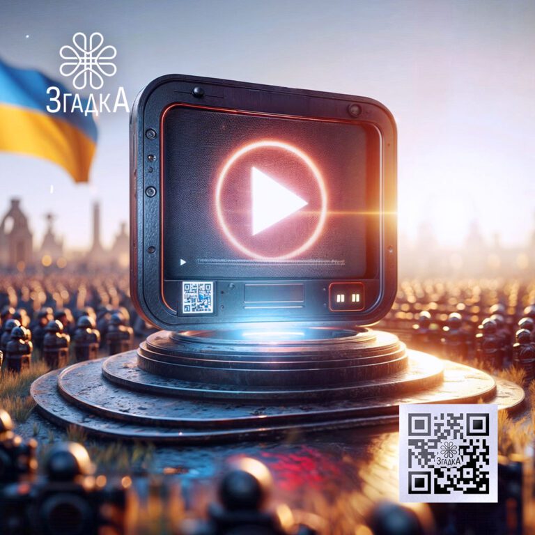 Згадки через QR-код для інтерактивного збереження пам'яті.
