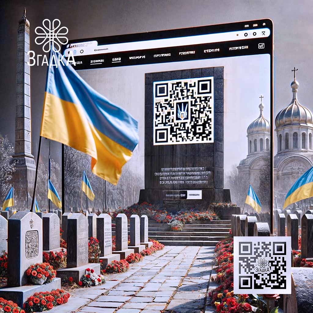 Меморіал пам'яті замовити: інтеграція QR-кодів, сучасний дизайн, збереження спогадів для майбутніх поколінь.