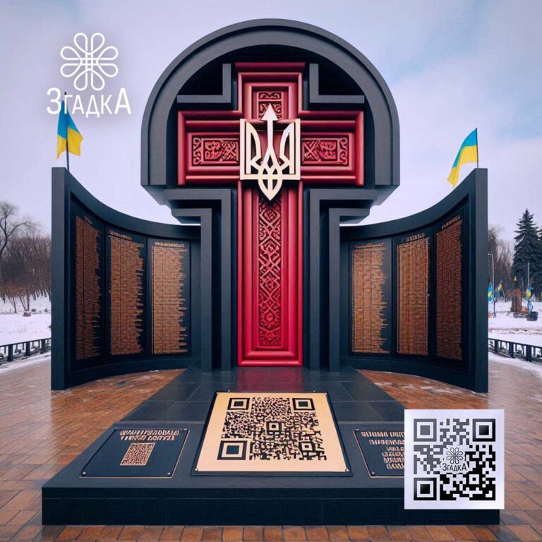 Меморіал загиблих воїнів із доступом через QR-код.