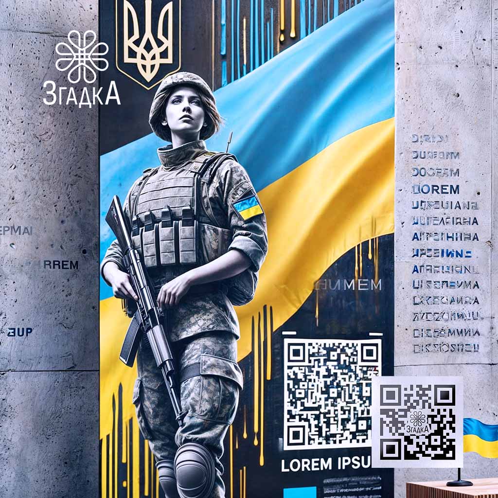 Меморіальні банери для героїв із QR-кодом.