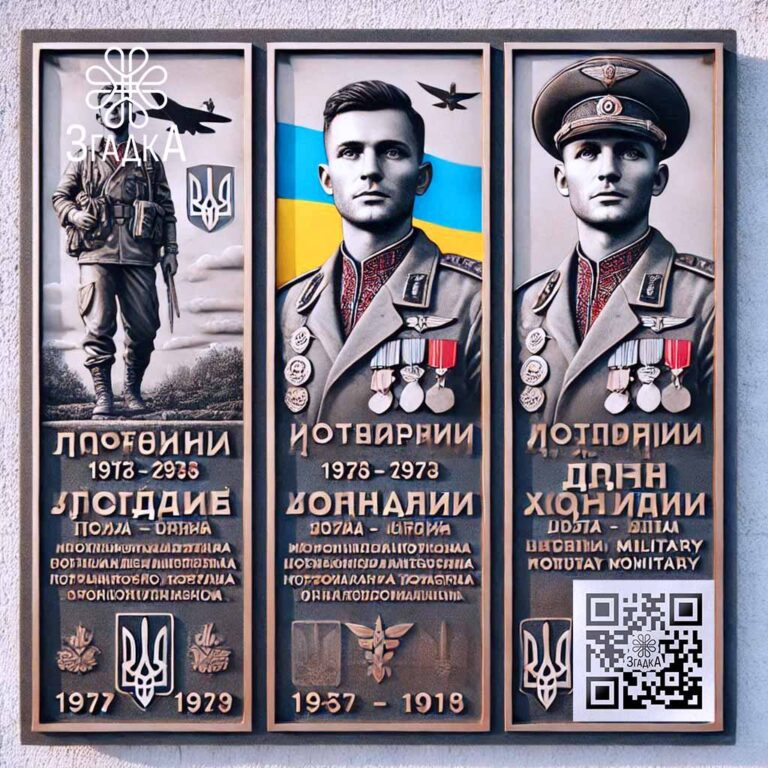 Меморіальні дошки для пам’яті з сучасним дизайном та інтеграцією QR-кодів від ЗГАДКИ.