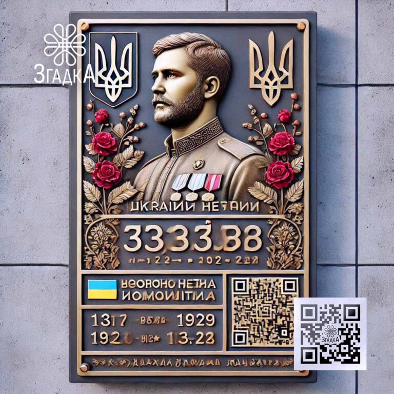 Меморіальні дошки з QR кодами для інтерактивного збереження пам’яті.