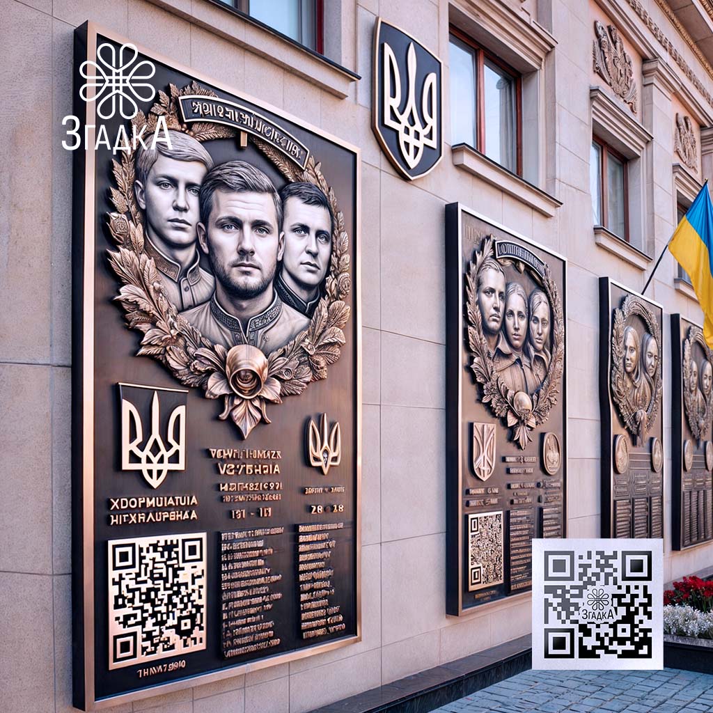 Меморіальні дошки з QR кодами: інтерактивний підхід до вшанування пам’яті, довговічний дизайн.