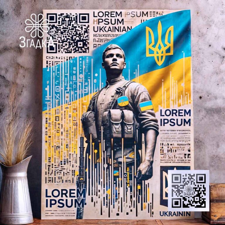 Меморіальні постери для громад: сучасний дизайн та інтеграція QR-кодів для збереження історії та пам’яті.