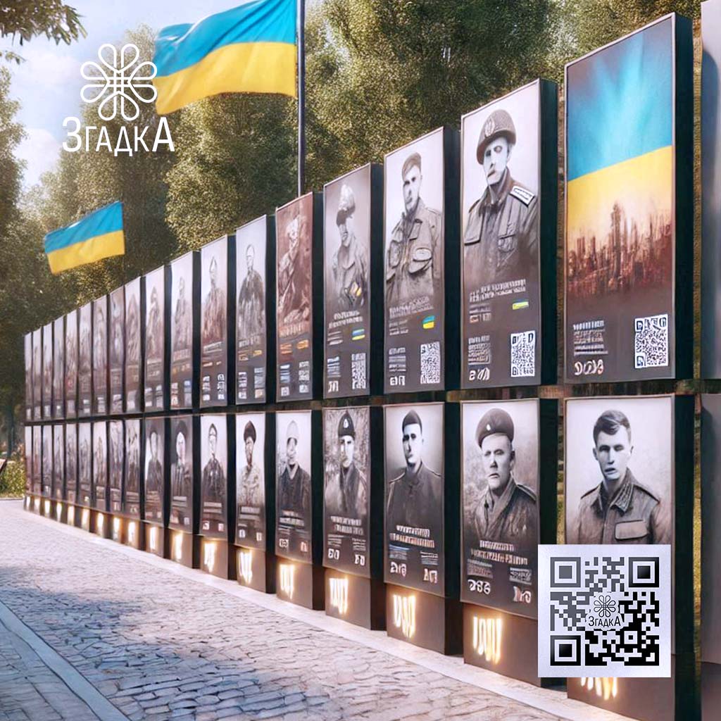 Меморіальні стенди з QR кодами — інтерактивний спосіб збереження пам’яті.