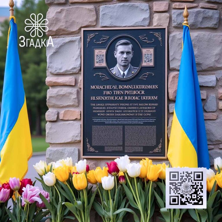 Меморіальні таблички для пам’яті від компанії ЗГАДКА — стильний спосіб увічнити спогади.