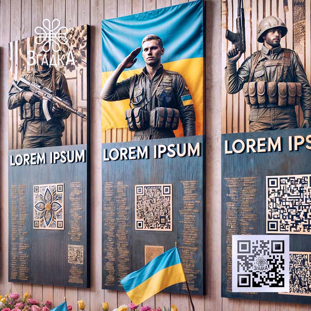 Меморіальна табличка з QR кодом — сучасний підхід до увічнення пам’яті від ЗГАДКА.