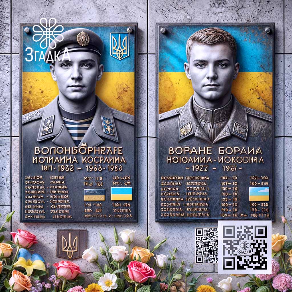Меморіальні таблички від ЗГАДКА — якість, стиль та сучасний підхід.