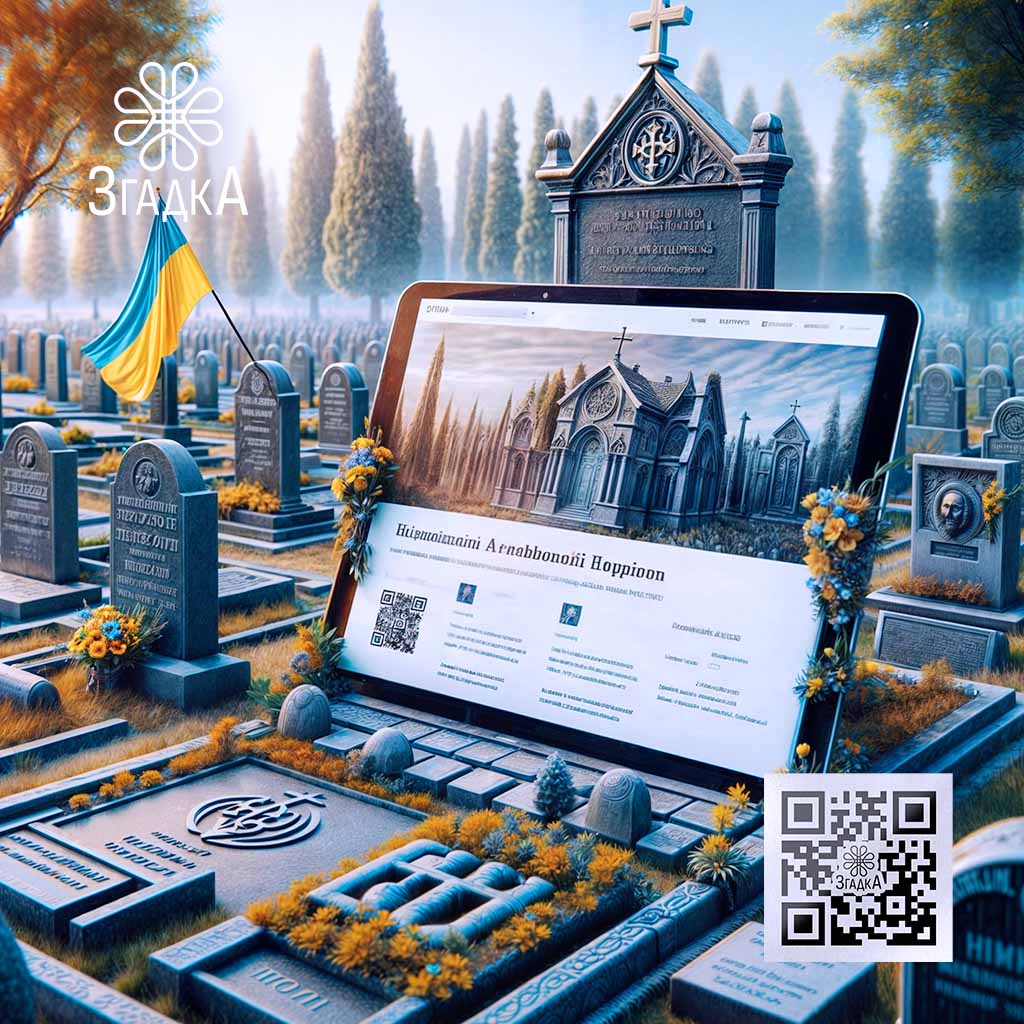 Цифровий меморіал: сторінка пам’яті рідних із фото, відео та QR-кодом.