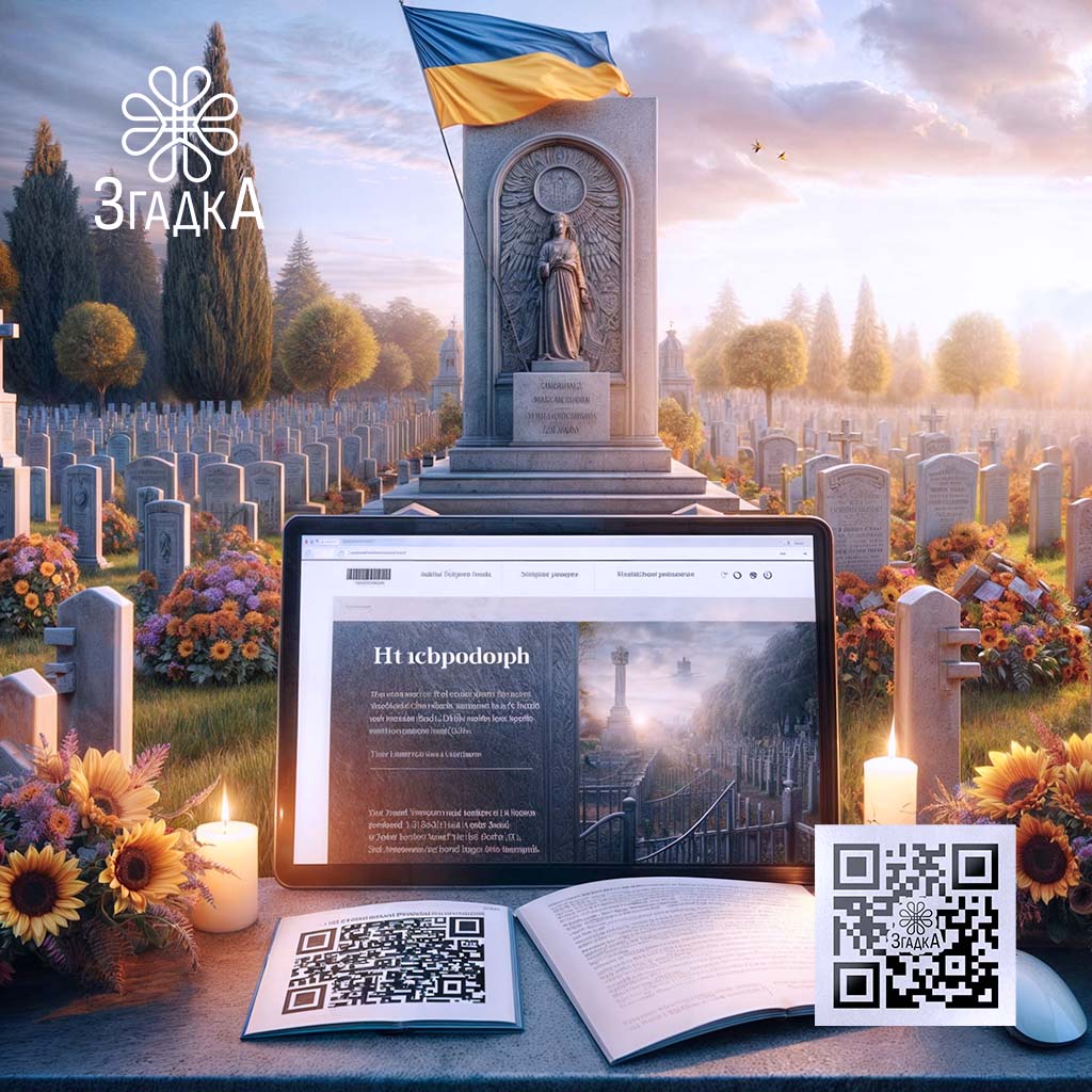 Сторінка пам’яті з текстом і фото для збереження важливих історій.