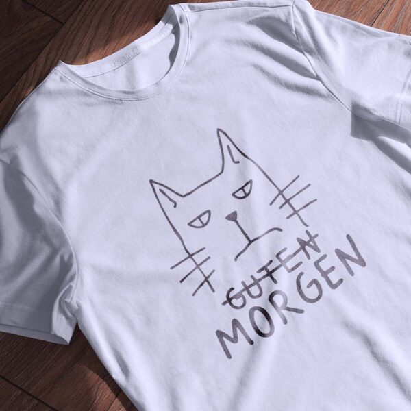 Креативна футболка "Guten Morgen Cat" у стилі casual