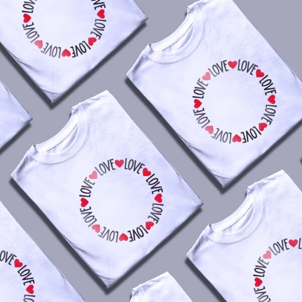 Чорна футболка Love Heart Circle для стильного образу