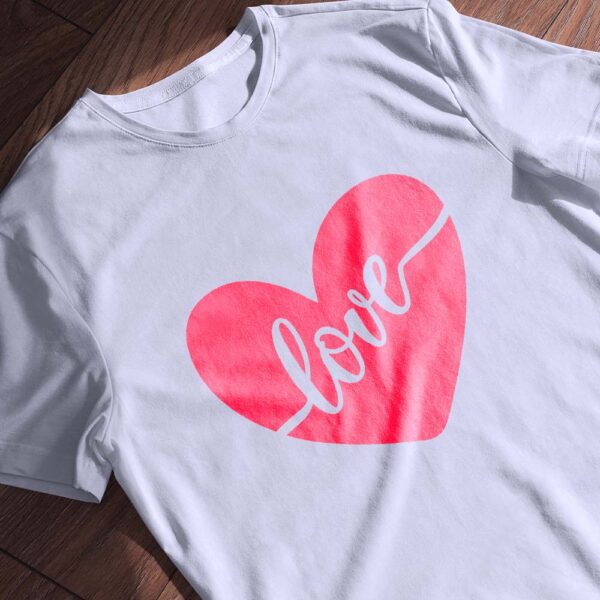 Сіра футболка Love Heart Design із символом любові