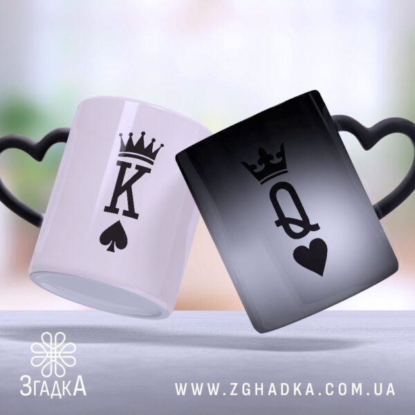 Набір чашок-хамелеонів для пар King & Queen (Couple_Chashki_King_Queen)