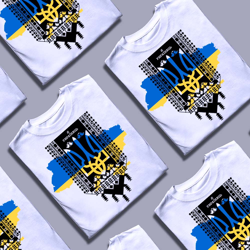 Патріотична футболка "Я українець" у стилі вишиванки