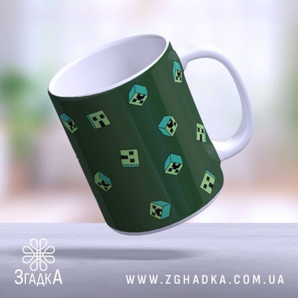 Чашка з кріперами Minecraft для геймерів (Chashka_z_creeperamy_Minecraft_dlya_heymeriv)