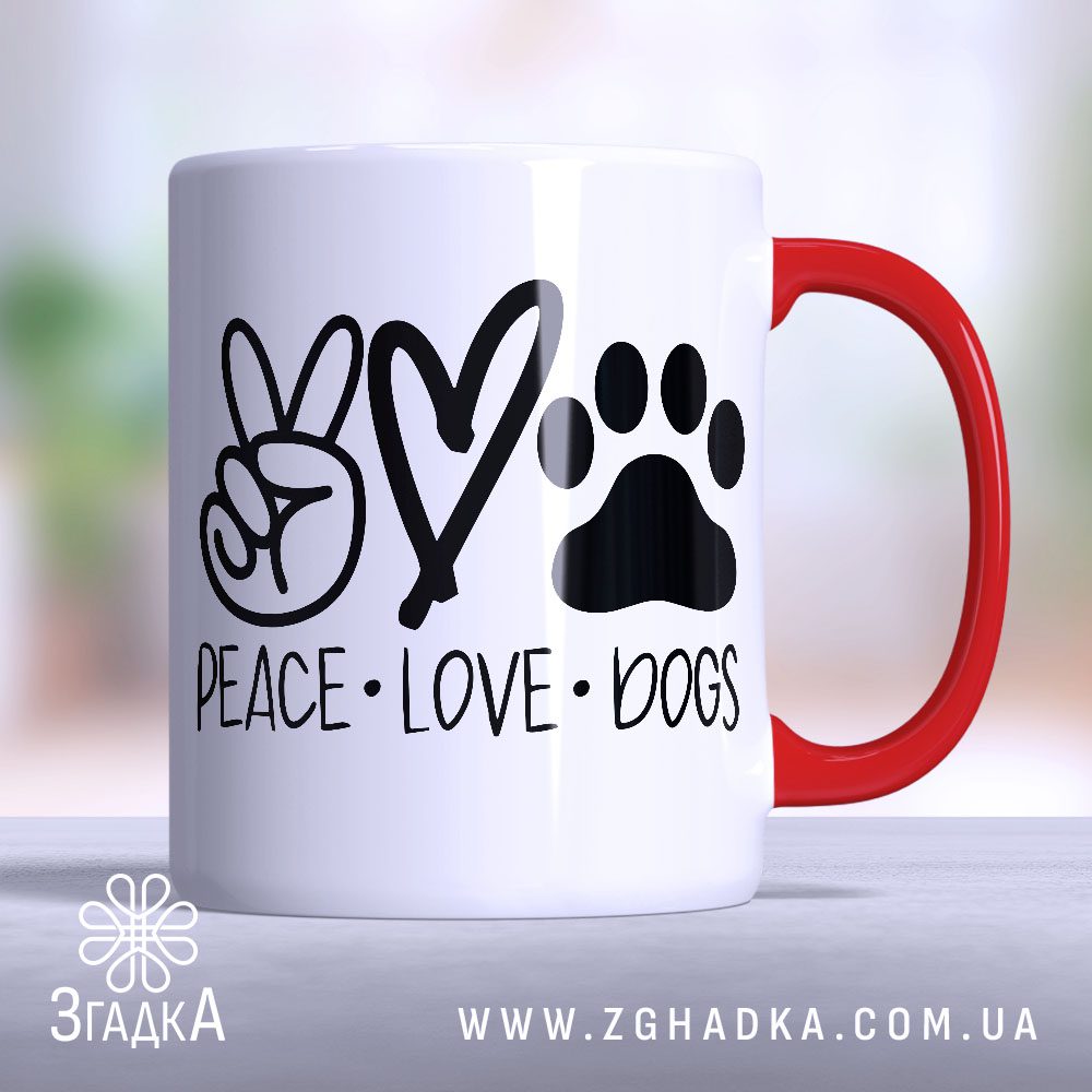 Чашка Peace Love Dogs (Chashka_Peace_Love_Dogs)