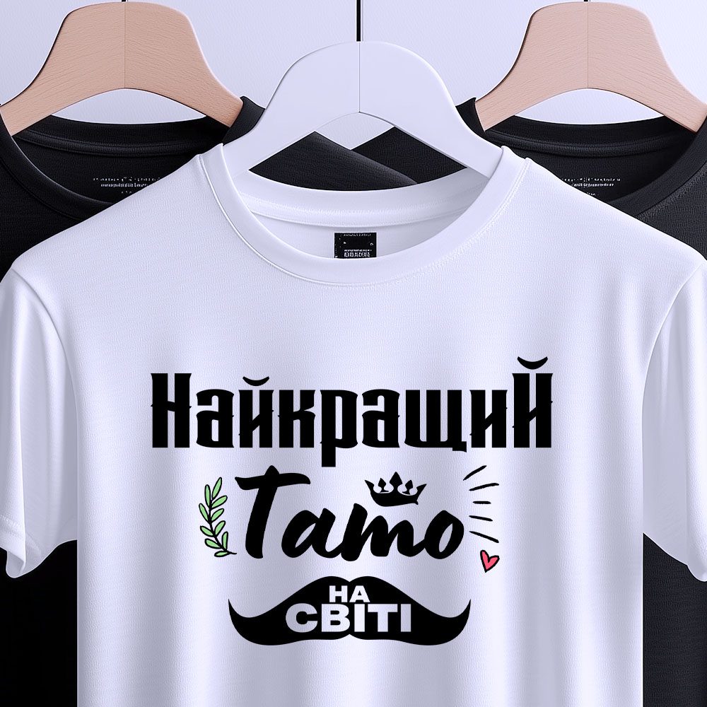 Футболка для найкращого тата з оригінальним дизайном.