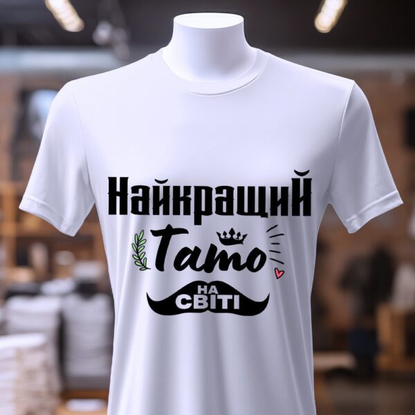 Подарункова футболка для тата зі стильним принтом.
