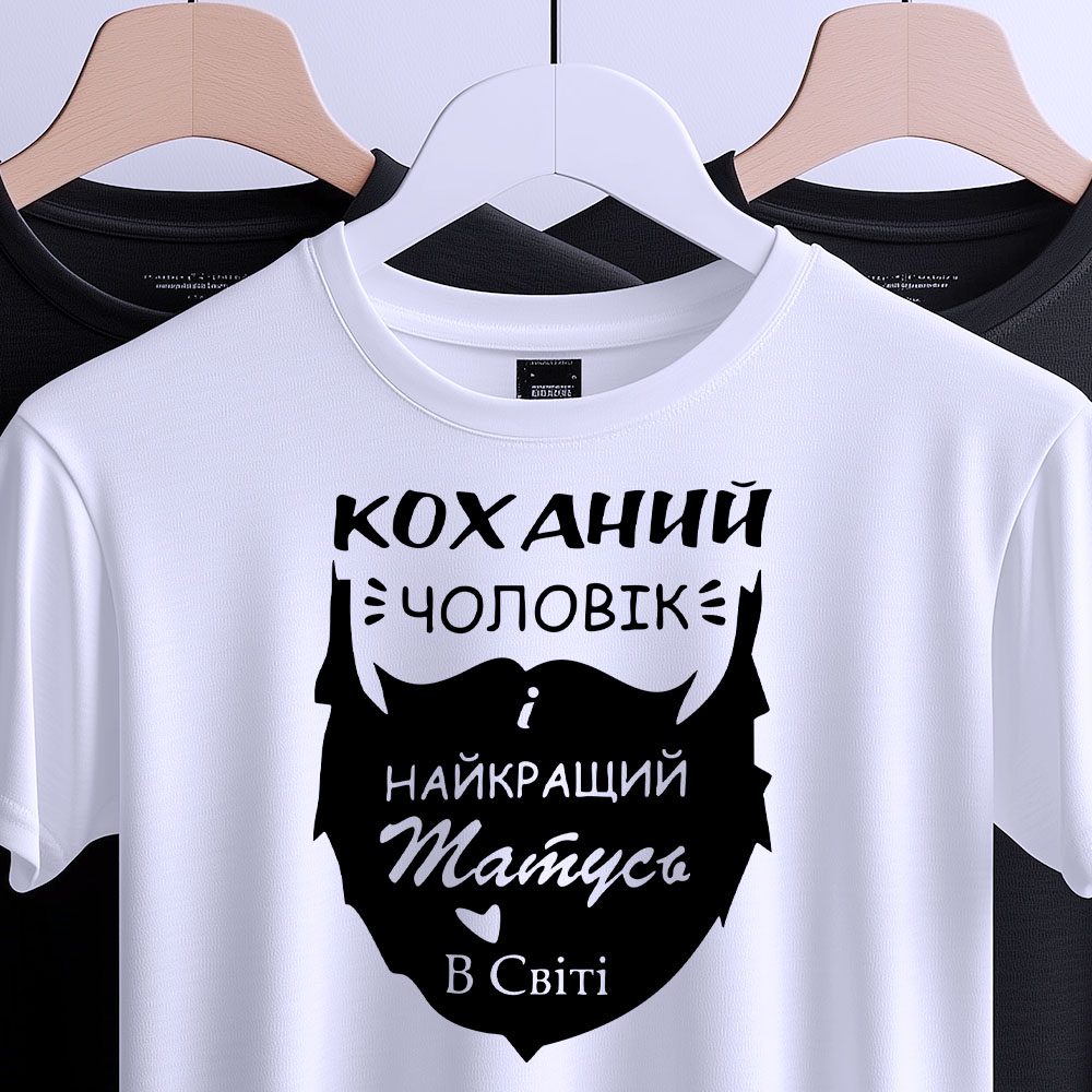 Футболка коханий чоловік тато стильний подарунок.