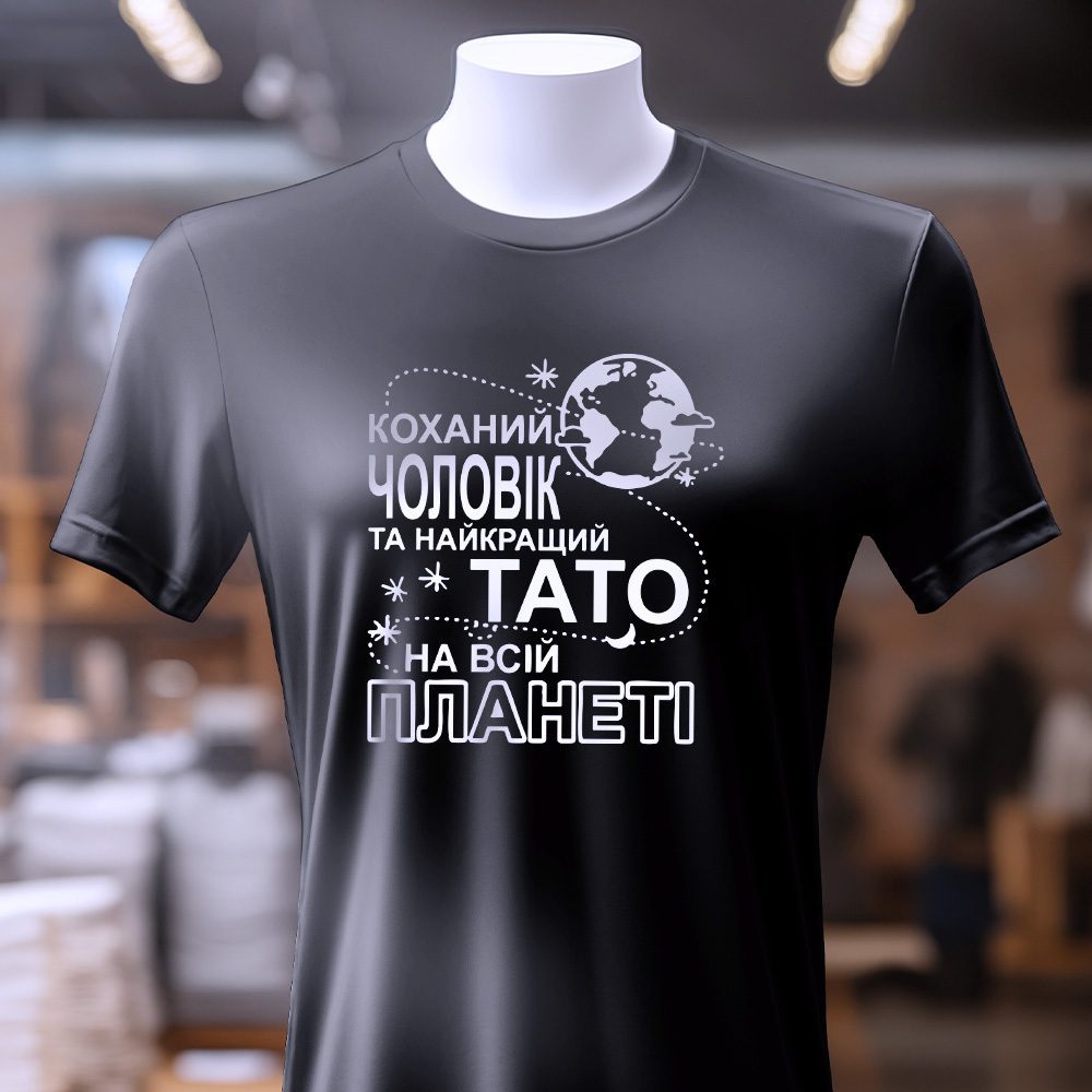 Футболка коханий чоловік тато подарунок чоловіку та батькові.