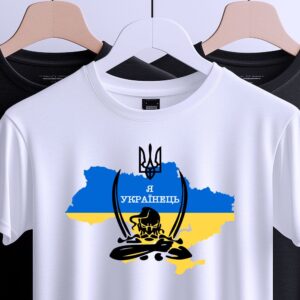 Футболка патріота з тризубом та картою України