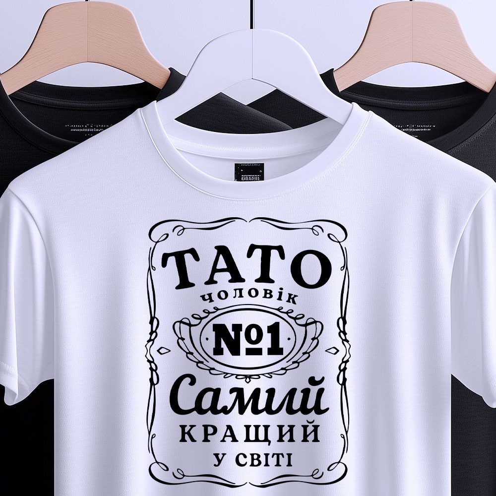 Футболка Тато Чоловік №1 – стильний подарунок для батька.