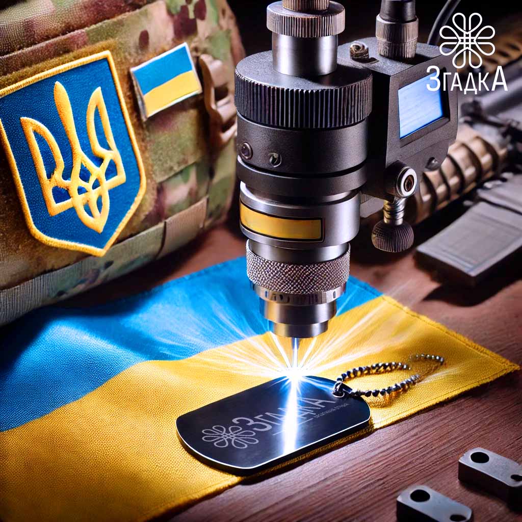 Жетон для ЗСУ у Бердичеві – військовий аксесуар із лазерним гравіюванням.
