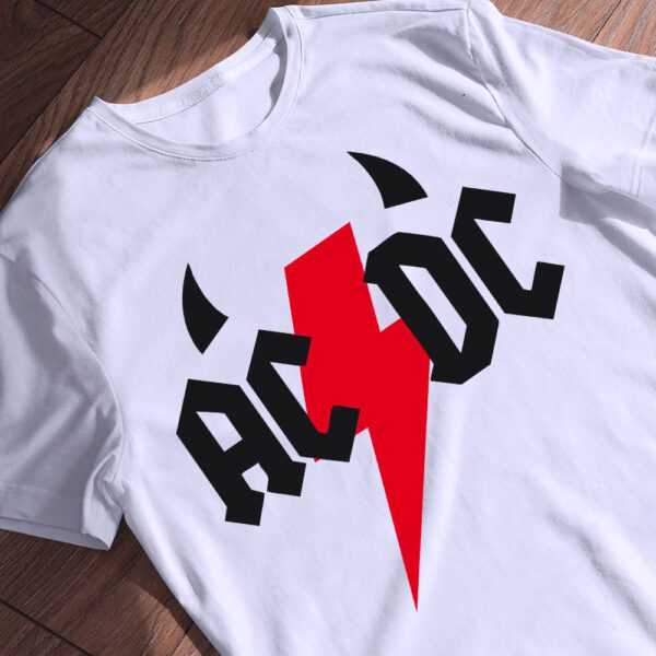 Футболка AC DC Horned Bolt, двошаровий матеріал у розрізі