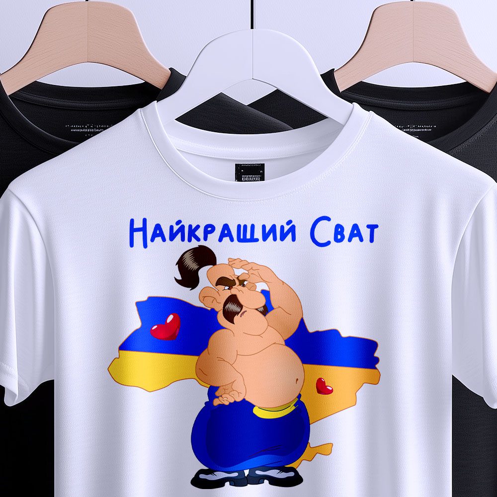 Футболка найкращий сват подарунок біла