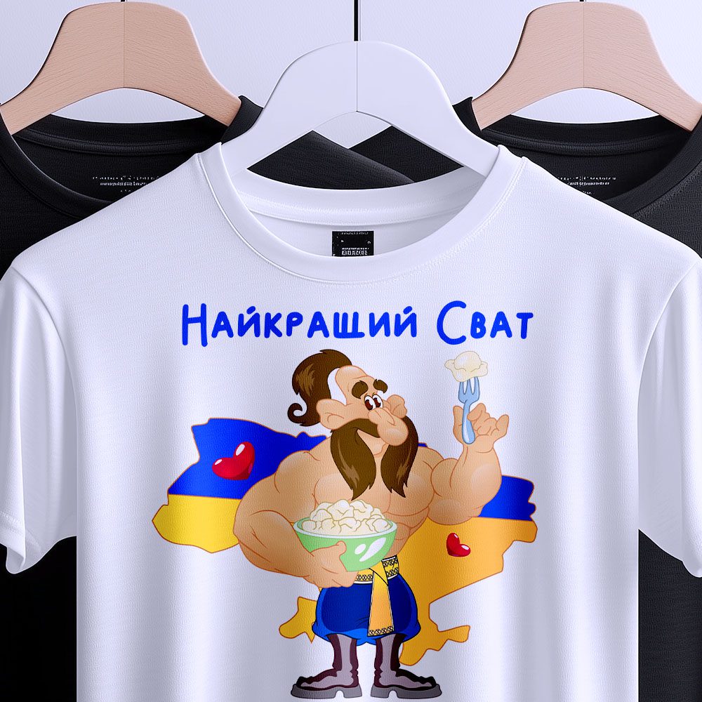 Футболка найкращий сват подарунок біла