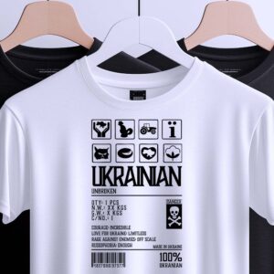 Футболка патріотична Ukrainian Unbroken, білий колір
