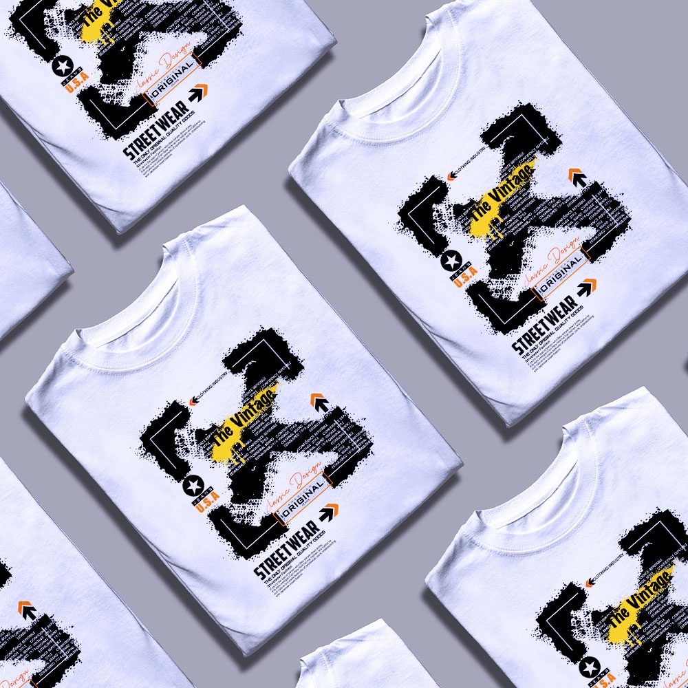 Футболка Street Vintage Style, фокус на написи The Vintage і Classic Design