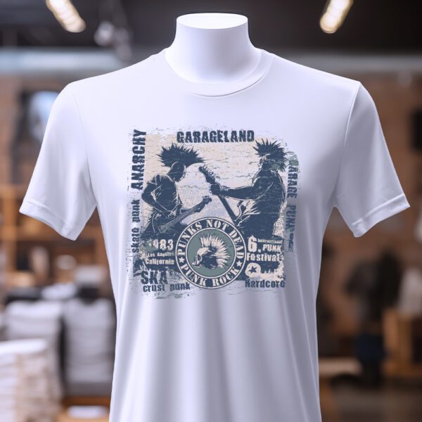 Футболка Punks Not Dead Shirt, поєднана з кежуал стилем