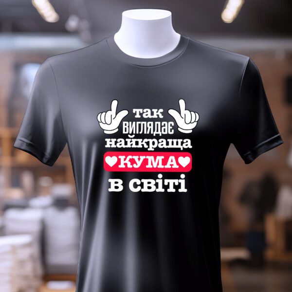 Футболка для найкращої куми – вибір для особливих стосунків