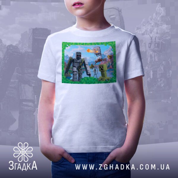 Футболка дитяча Minecraft бійка - загальний вигляд футболки