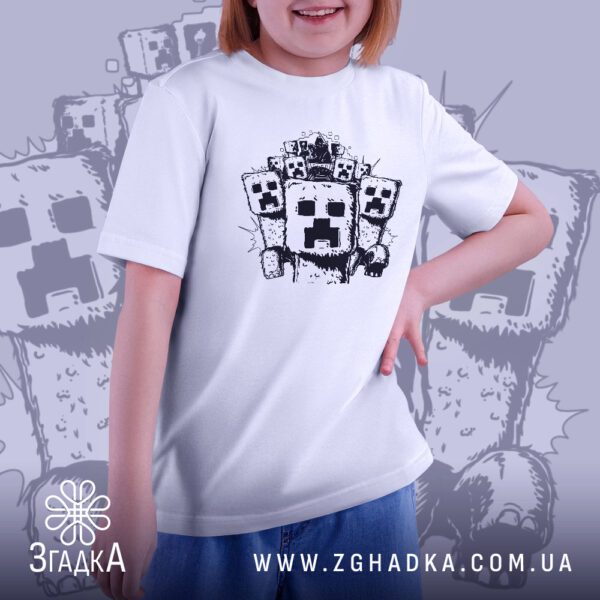 Футболка дитяча Minecraft кріпери - якісна двошарова тканина.