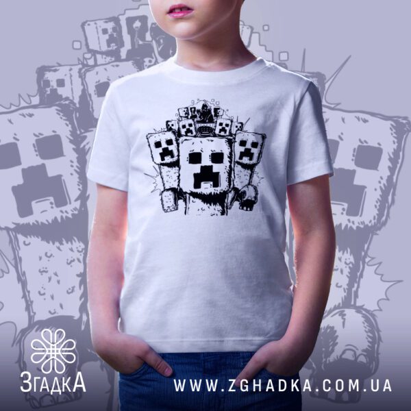 Футболка дитяча Minecraft кріпери - загальний вигляд футболки.