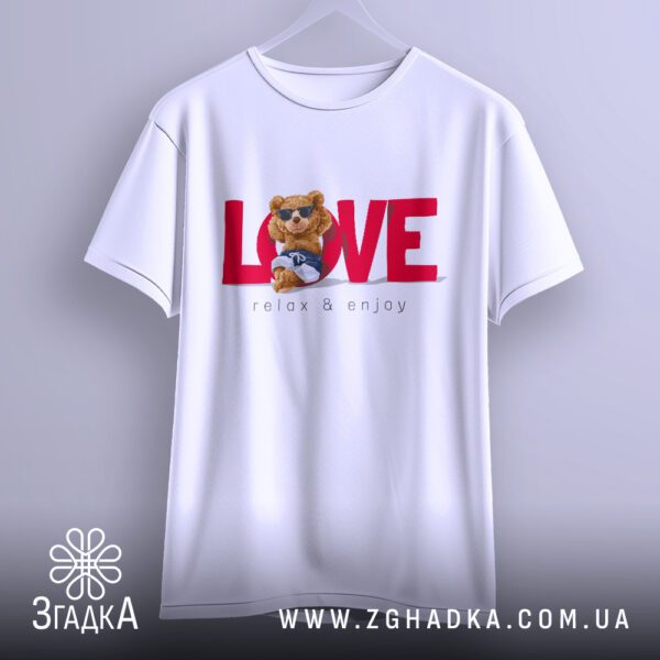 Футболка Love, Relax & Enjoy - якісна двошарова тканина