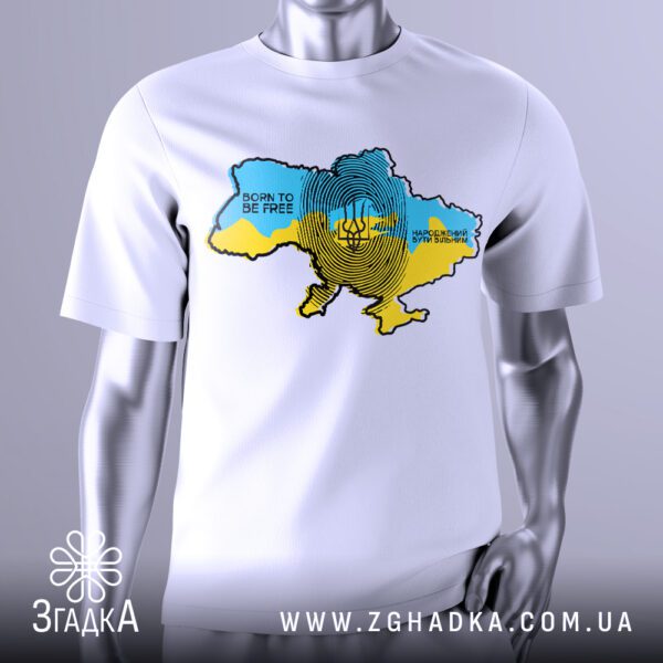 Футболка Народжений бути вільним з величним зображенням орла в польоті.