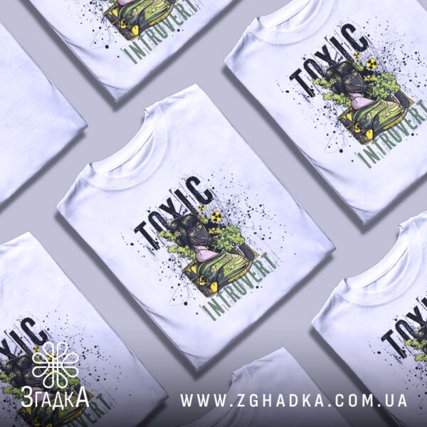 Футболка toxic introvert подарунок - загальний вигляд футболки.