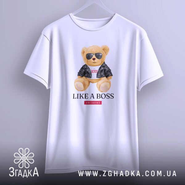 Футболка Ведмідь Like A Boss - якісна двошарова тканина