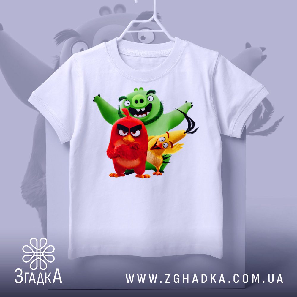 Футболка Angry Birds Компанія з усіма улюбленими персонажами.