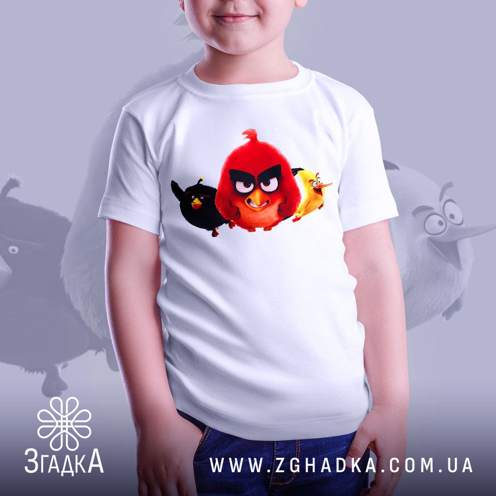 Футболка Angry Birds Трійця - Бомб з запаленим гнотом.