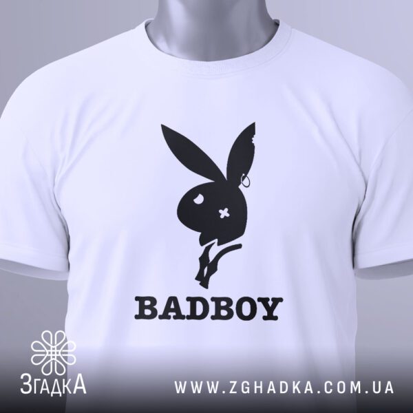 Футболка Bad Boy Playboy - напис "BADBOY" під логотипом.