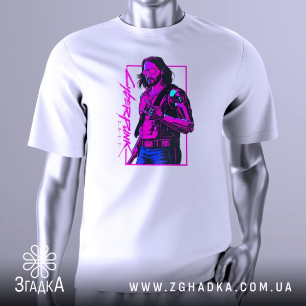 Футболка Cyberpunk 2077 Подарунок з головним героєм Ві.