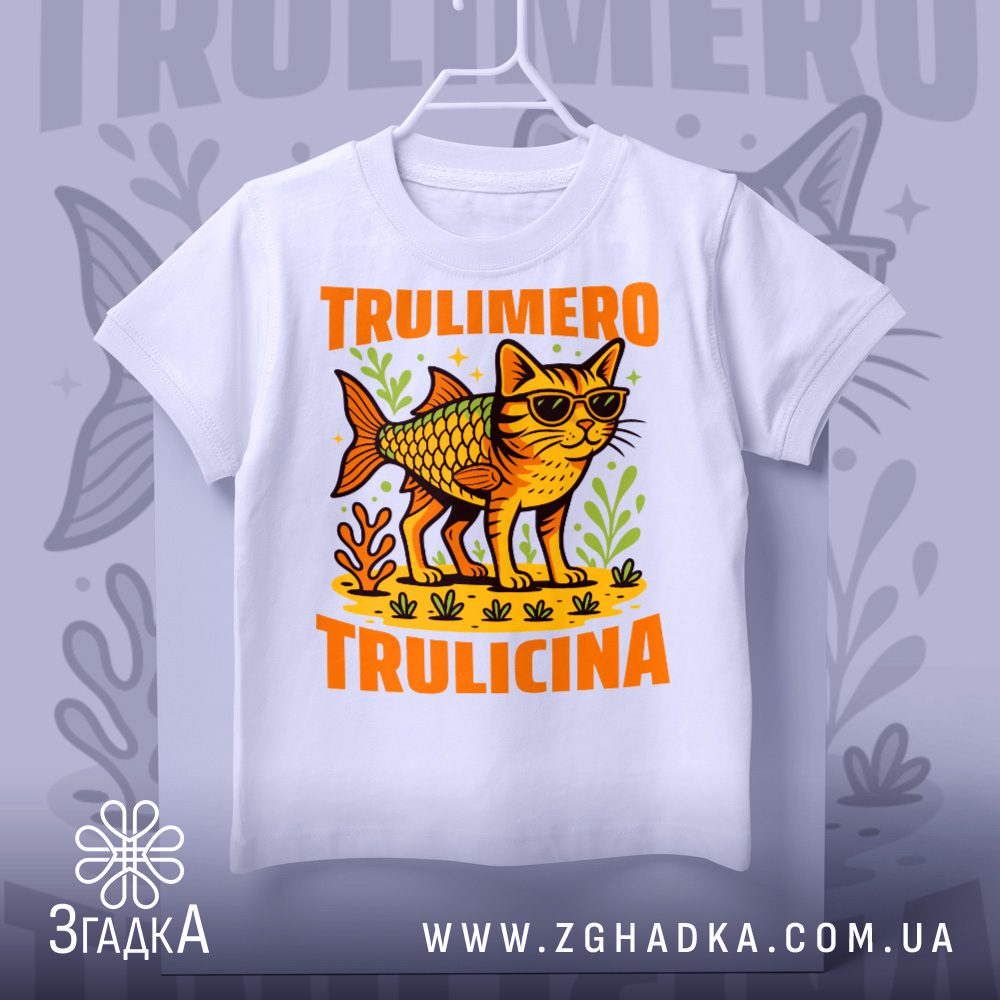 Футболка Кіт Trulimero Trulicina з которибою в сонцезахисних окулярах.
